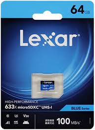 کارت حافظه microSDXC لکسار مدل 633X-A1-V30 کلاس 10 استاندارد UHS-I U3