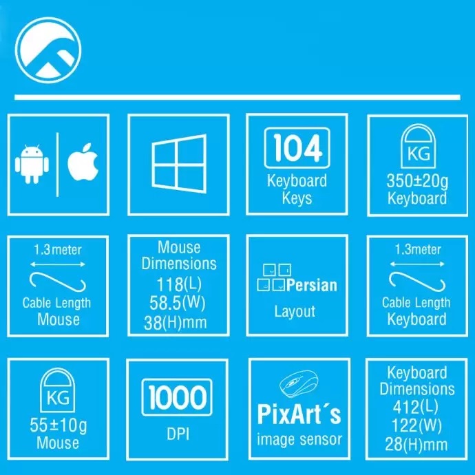 کیبورد و ماوس باسیم بیاند مدل Beyond BMK-3260