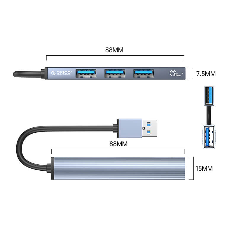 هاب یو اس بی ۴ پورت اوریکو مدل AH-A13